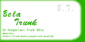 bela trunk business card