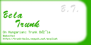 bela trunk business card